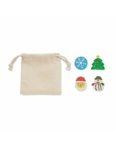 Set of 4 Christmas erasers RUBBIES | CX1526