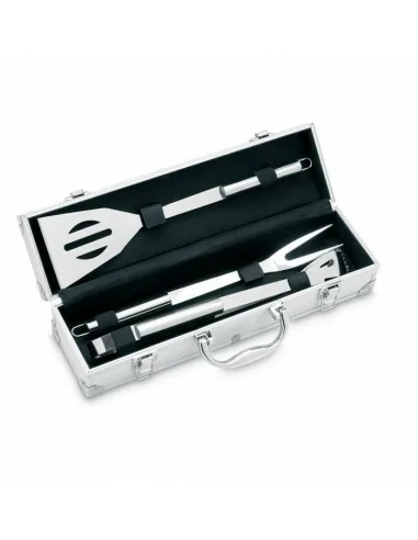 3 BBQ tools in aluminium case ASADOR | IT3475