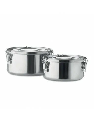 Set of 2 stainless steel boxes ELLES | MO6365