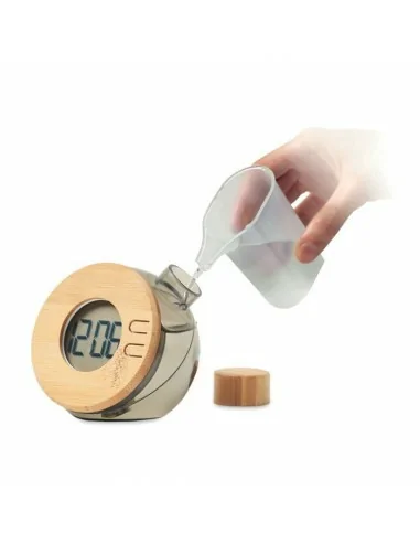 Water powered bamboo LCD clock DROPPY LUX | MO6865