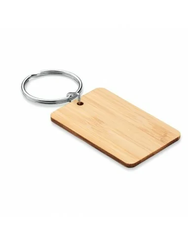 Rectangular bamboo key ring ANGLEBOO | MO6978