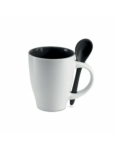 Taza bicolor con cuchara 250 ml | MO7344