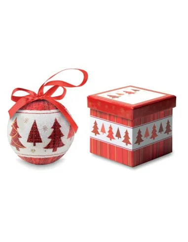 Christmas bauble in gift box SNOWY