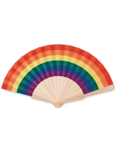 Abanico de madera rainbow BOWFAN