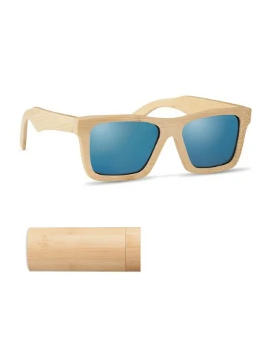 Sunglasses and case in bamboo WANAKA