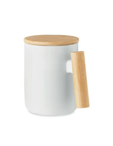 Porcelain mug with lid 380 ml MAJEST