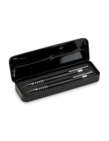 Ball pen set in metal box ALUCOLOR