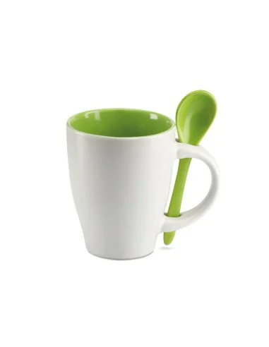 Bicolour mug with spoon 250 ml DUAL