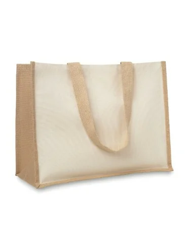 Jute and canvas shopping bag CAMPO DE FIORI