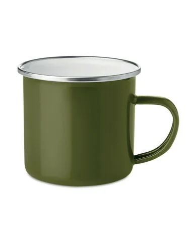 Taza de metal esmaltado 350 ml PLATEADO