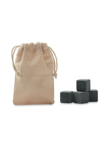 4 stone ice cubes in  pouch ROCKS