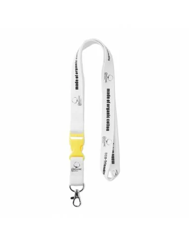 Lanyard personalizado de algodón orgánico con mosquetón y hebilla