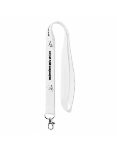 Lanyard personalizado de algodón orgánico con mosquetón